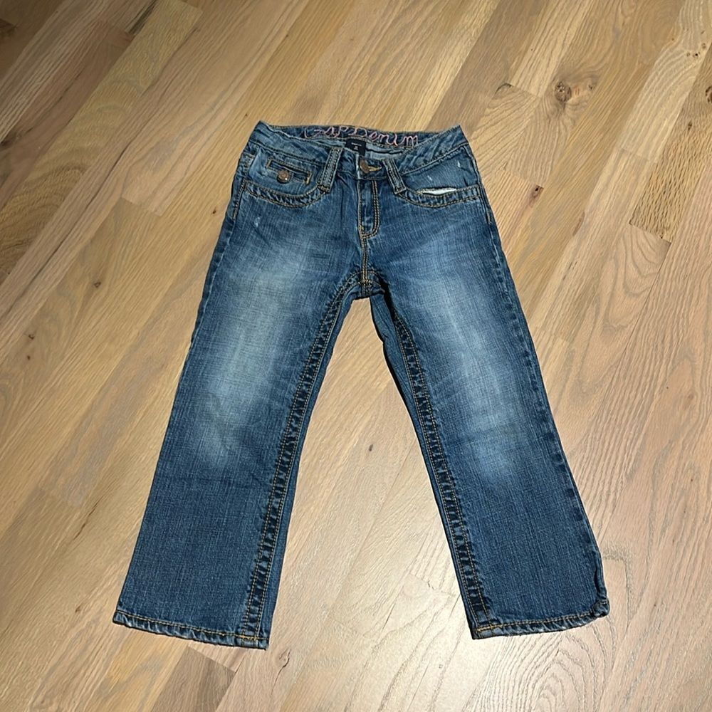 Gap Distressed Slim Capri Jeans